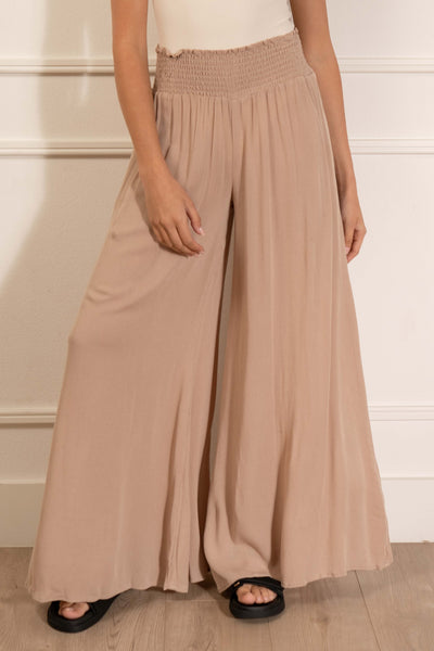 Briana Smocked Wide Leg Pants
