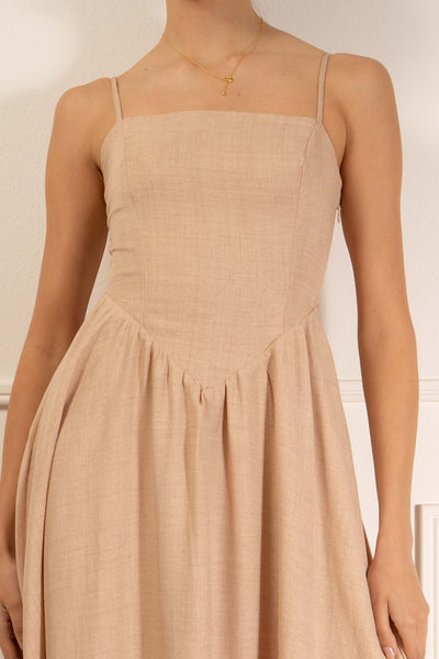 Caroline Linen Midi Dress