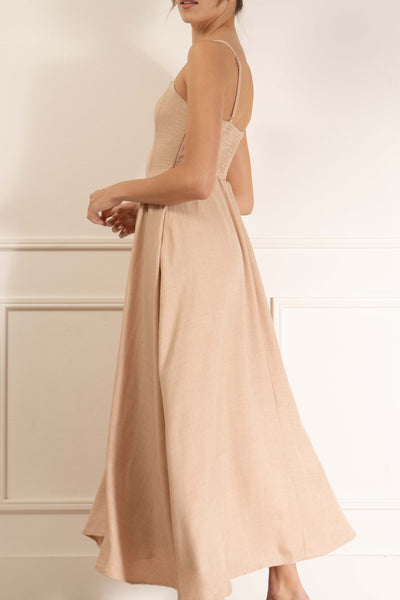 Caroline Linen Midi Dress