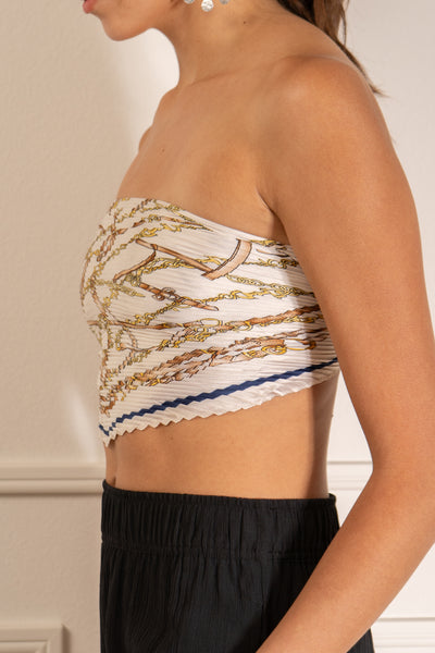 chain pattern silky scarf