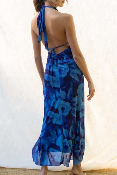 Cindy Plunge Ruffle Dress