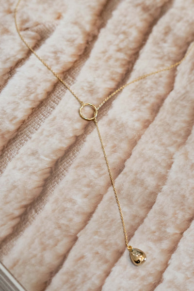 Tear And Hoop Chain Necklace