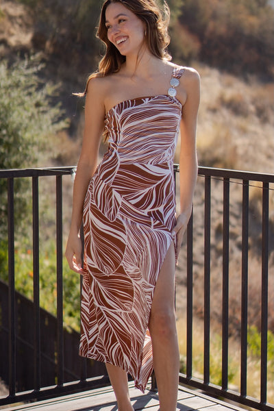 Emilia One Shoulder Slit Dress