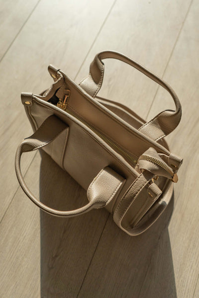 Faux Leather Square Top Bag