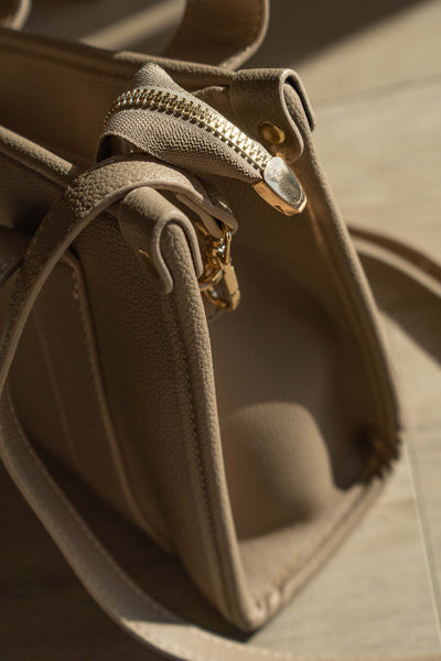 Faux Leather Square Top Bag