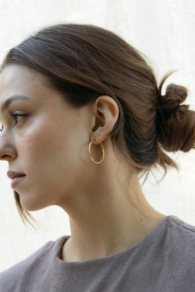 Gold Dipped Latch Hoop Earrings