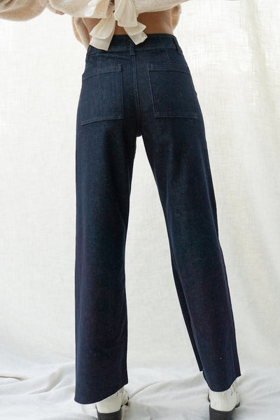 Hazel Denim Wide Leg Pants