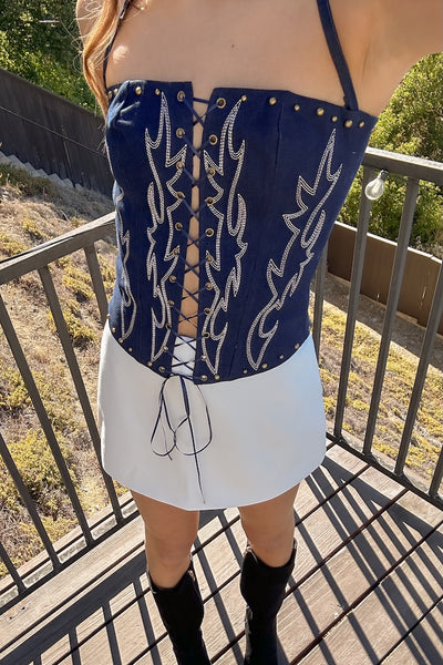 Remi Denim Corset Top