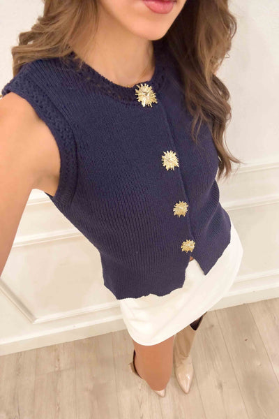 Star Button Down Vest