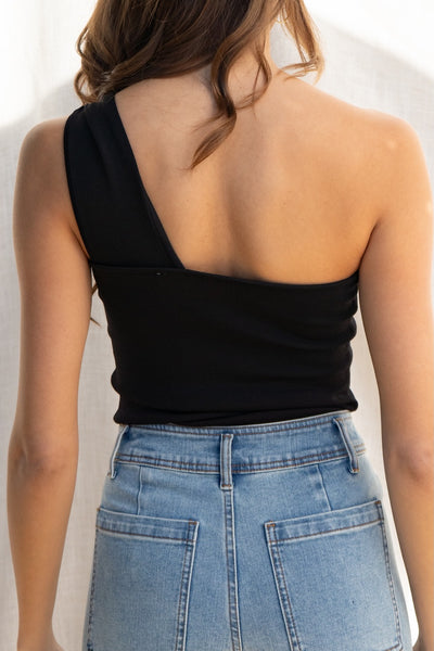 Jamie One Shoulder Trim Top