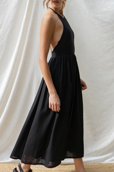Jess Linen Halter Midi Dress
