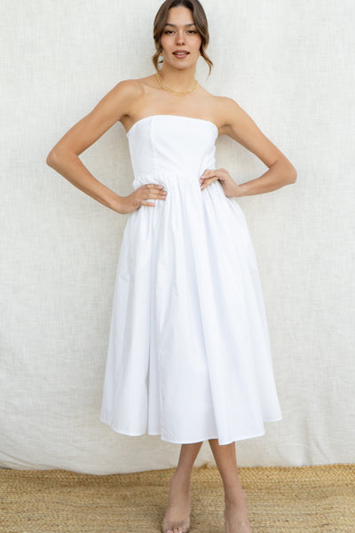 Karla Strapless Midi Dress