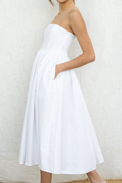 Karla Strapless Midi Dress