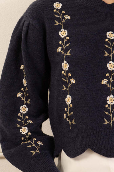 Mandy Floral Knit Sweater