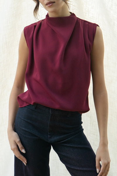 Paige Mock Neck Blouse