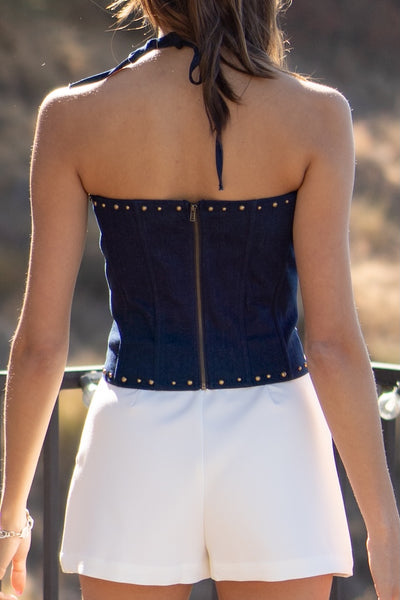 Remi Denim Corset Top