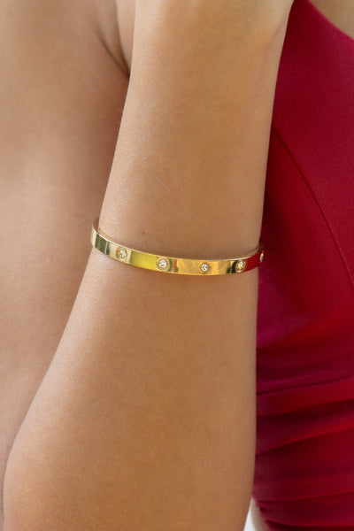 Rhinestone Bangle Bracelet