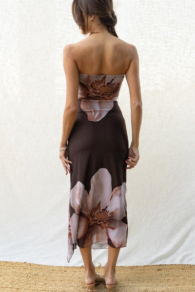 Sandy Strapless Mesh Dress