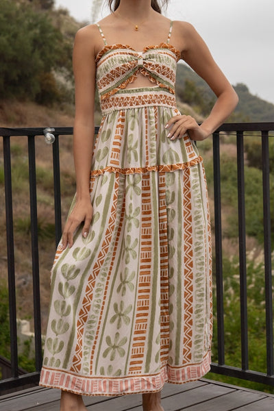 Selene Printed Maxi Dress