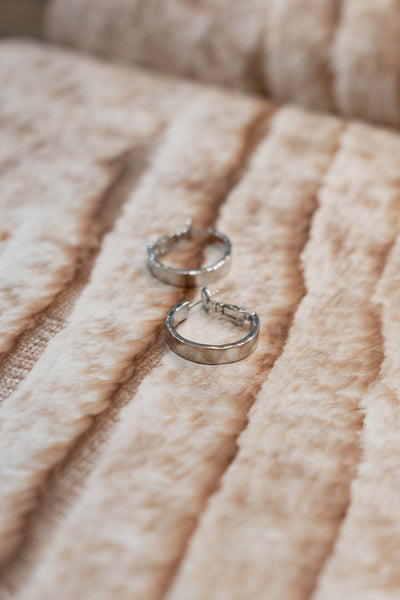 Small Hammered Hoop Earrings