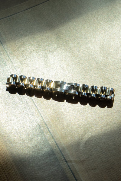 Wide Rounded Watch Chain Bracelet