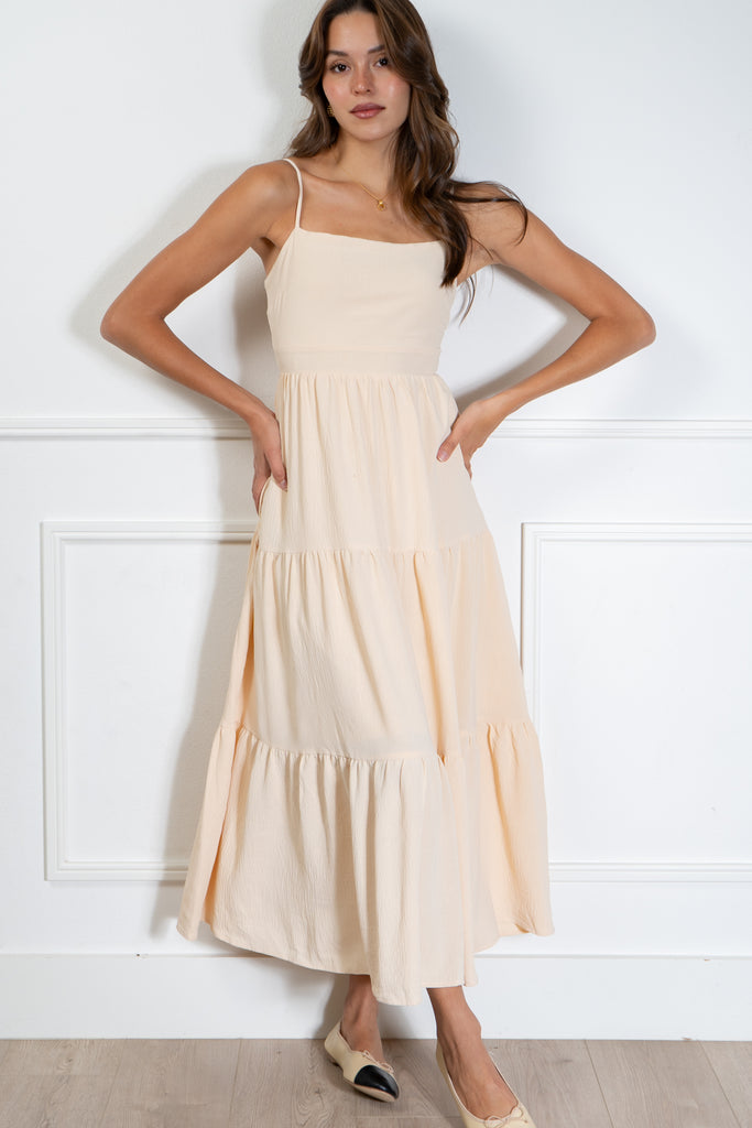 Alina Tie Back Midi Dress