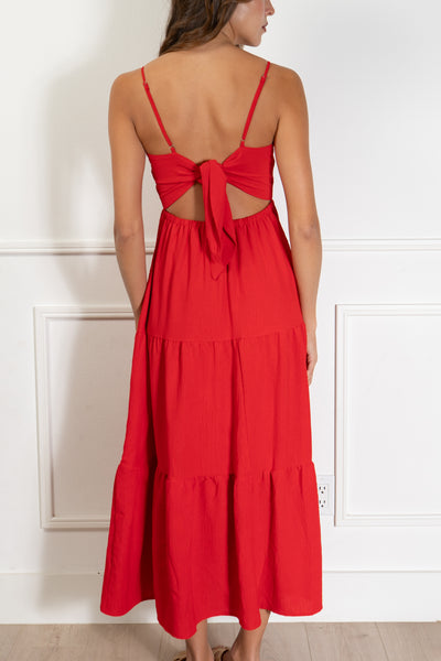 Alina Tie Back Midi Dress