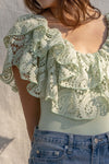 Allie Crochet Ruffle Bodysuit
