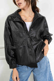 Amanda Leather Oversized Jacket