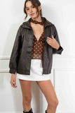 Amanda Leather Oversized Jacket