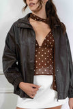 Amanda Leather Oversized Jacket