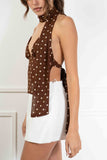 Anahi Polka Dot Scarf Top