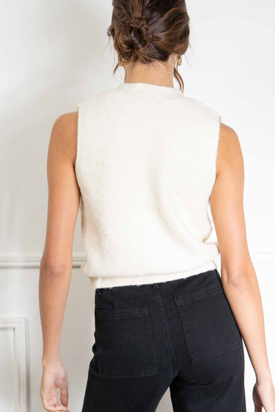 Aria Ribbon Button Down Vest