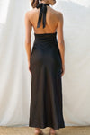 Aria Satin Plunge Maxi Dress