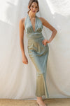 Aria Satin Plunge Maxi Dress