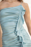 Arya Ruffle Drape Mini Dress