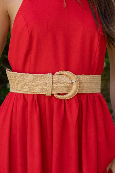 Braided Buckle Elastic Belt