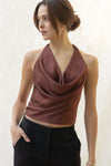 Brielle Satin Halter Top