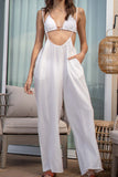 Thin adjustable straps and wide leg bottoms make this jumpsuit perfect for day wear.