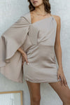 Cape Shoulder Mini Dress