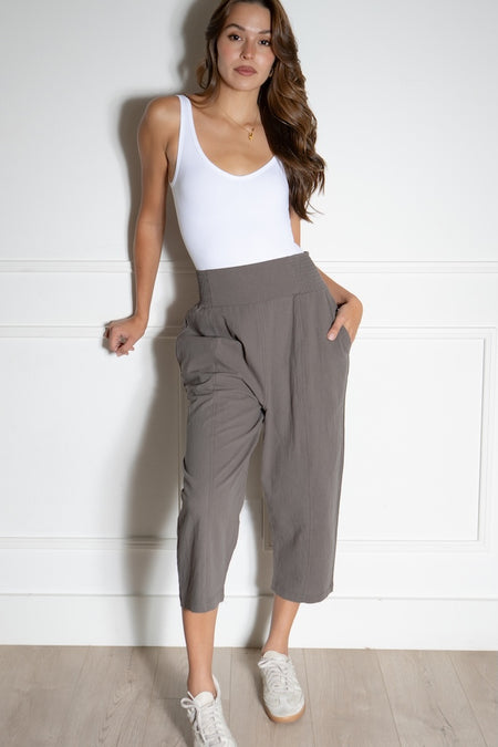 Casual Style Cropped Pants