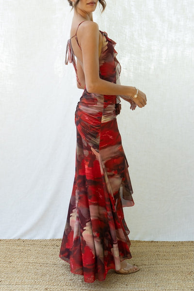 Celine Ruffle Maxi Dress