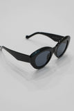 black oval sunglasses