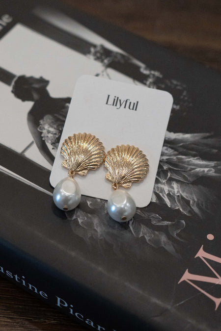 Clam And Pearl Earrings