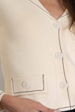 Contrast Stitching Cardigan