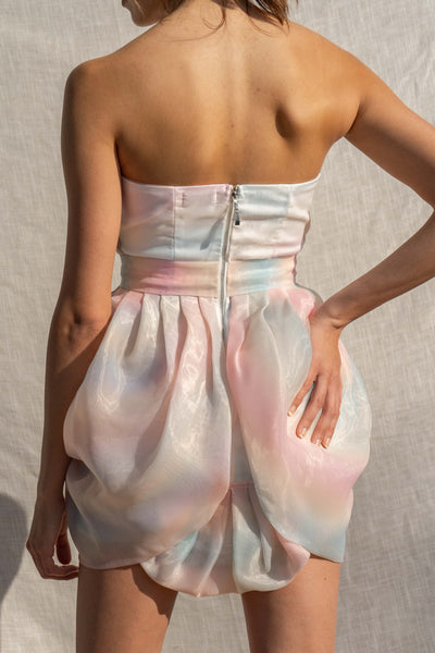 The cotton candy tube dress features a full strapless design and fun style perfect for a night out.