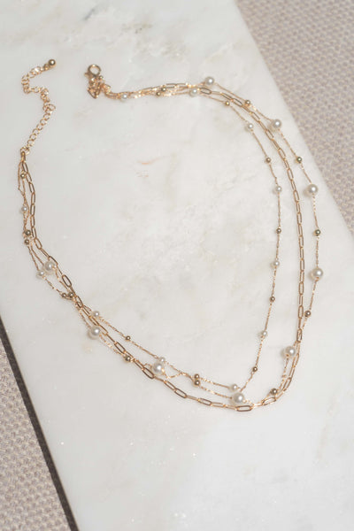 Delicate Pearl Layered Necklace