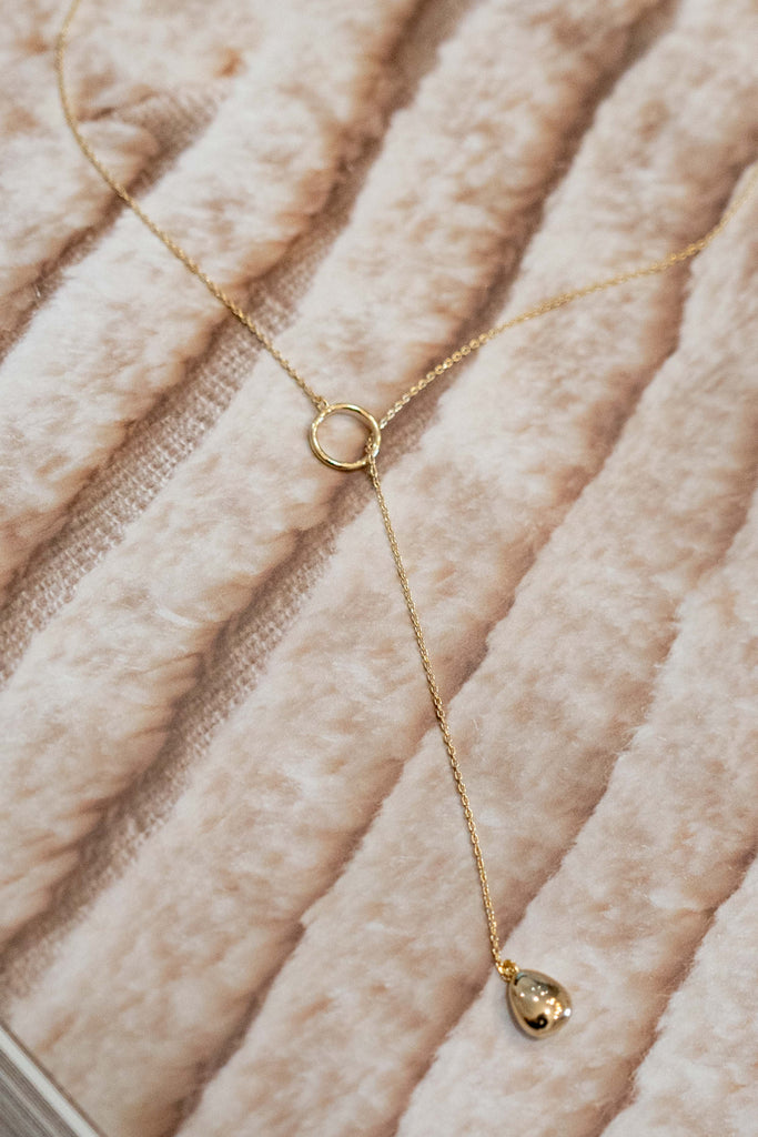 Tear And Hoop Chain Necklace