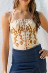 Embroidered Western Corset Top