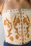 Embroidered Western Corset Top